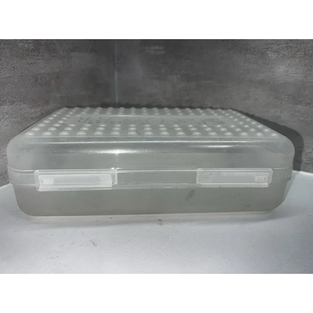 Vintage 90s Spacemaker Pencil Box Case Clear Made in the USA